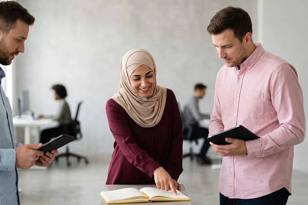 teamwork, office, collaboration, meeting, interaction, discussion, work, asian woman, man, notebook, work environment, multicultural, men, young adult, work team, business, work meeting, woman, office environment, islam. Influence across cultures at work without country score tables