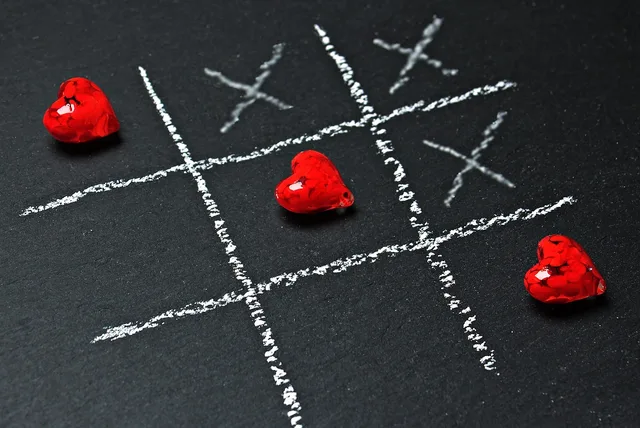 valentines day background, tic tac toe, heart, game, chalk, love, play, strategy game, cross, symbol, feelings, connection, relationship, love symbol, love wins, love triumphs. Influence without authority: what you can trade, and when to stop asking