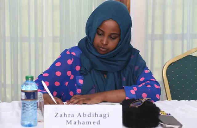 Zahra Abdihagi Mahamed, a participant during a training on negotiation and mediation as a conflict resolution instrument at the KCB Leadership Centre in Nairobi, Kenya on March 6, 2017. AMISOM Photo. Negotiation Training for Leaders: How to Test Programs Before Paying