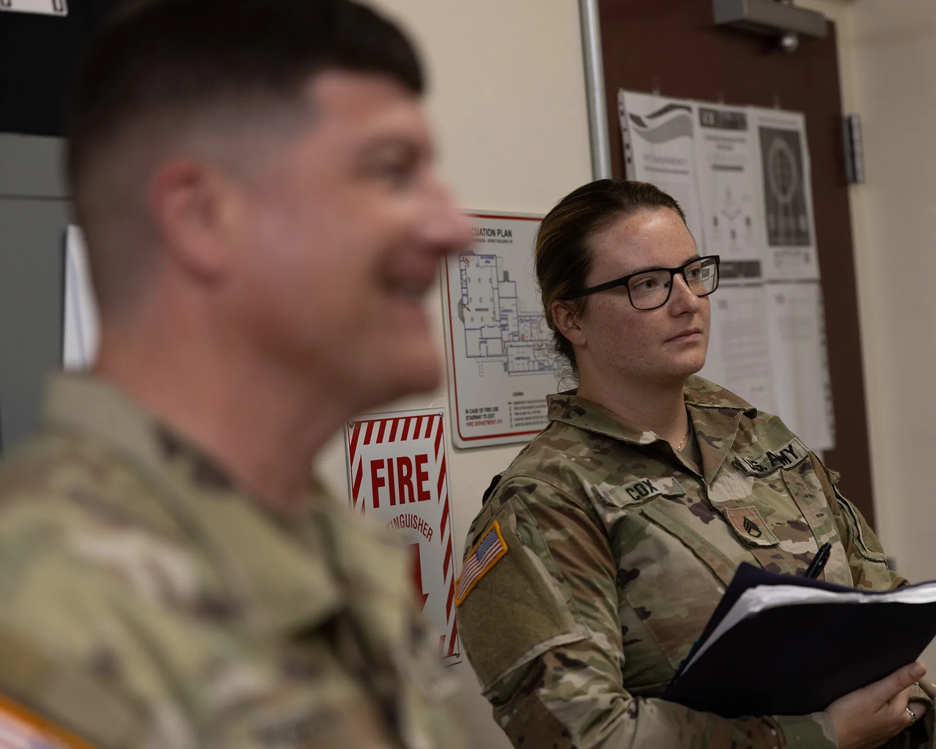 Staff Sgt. Mariah Cox, the executive assistant to Command Sgt. Maj. Brian Morrison, the command sergeant major for the 8th Theater Sustainment Command, takes notes during a meeting at the Defense Logistics Agency’s Guam Distribution Center, Guam, June 6, 2024. Among numerous other duties, Cox tends. Workplace influence exercises: the version that survives contact with reality