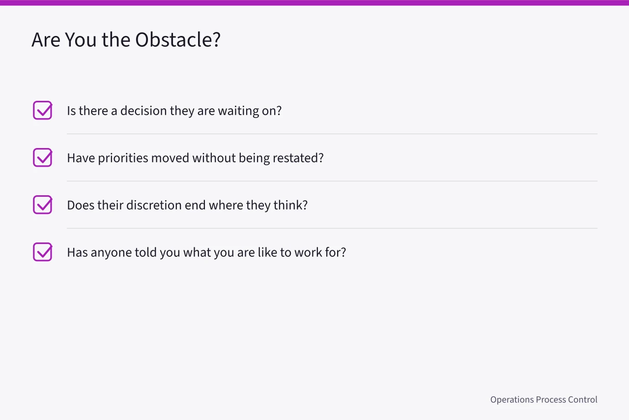 Checklist of questions to see if you are the obstacle (Performance management framework: what the experienced already know for 2027)